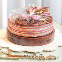Load image into Gallery viewer, wooden cake stand with engraving