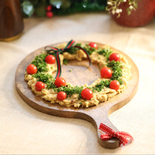 Load image into Gallery viewer, Christmas wreath salad on a wooden board