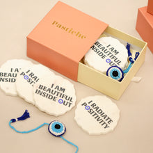 Load image into Gallery viewer, Evil Eye Coaster & Rakhi Gift Box