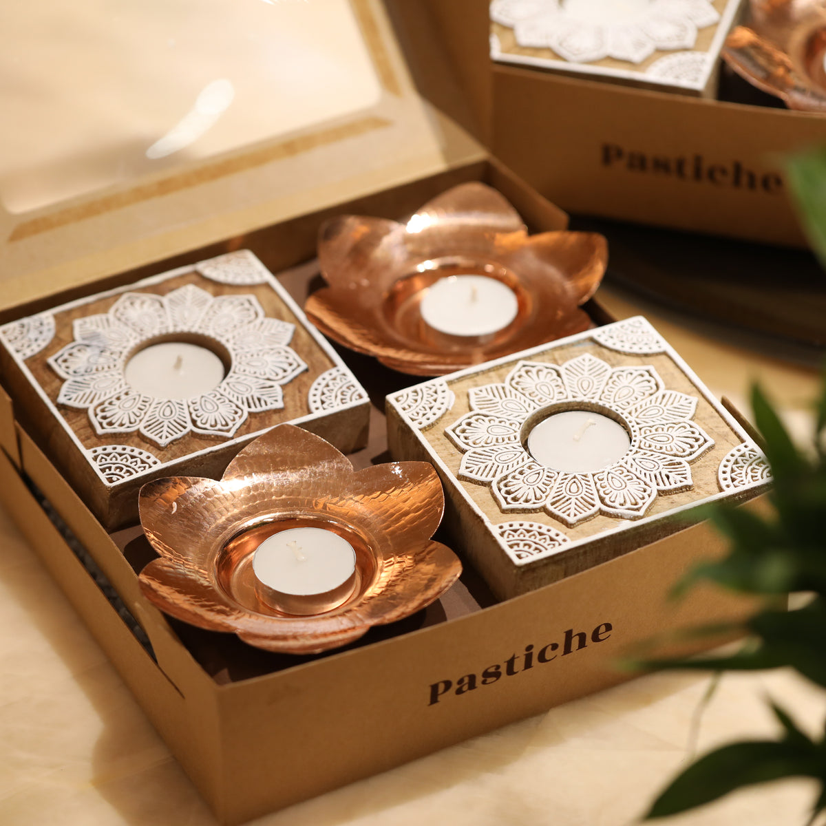 Tealight Holder Gift Set Festive Gifting Pastiche By AK