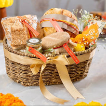 Load image into Gallery viewer, Festive Gift basket with food