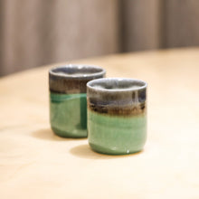 Load image into Gallery viewer, ceramic tumbler set green