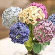 Load image into Gallery viewer, Crochet Hydrangea Flower