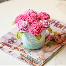 Load image into Gallery viewer, crochet flower planter