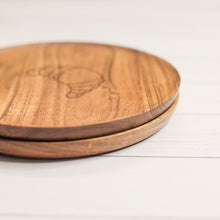 Load image into Gallery viewer, wooden round snack plates
