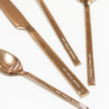 Load image into Gallery viewer, Rose Gold Cutlery Set