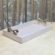 Load image into Gallery viewer, serving tray with bow handles