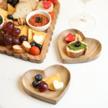 Load image into Gallery viewer, Wooden Heart Dish (Set of Two)