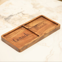 Load image into Gallery viewer, Wooden tray with engraved text