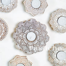 Load image into Gallery viewer, Flower Mandala Carved Tealight Holder