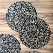 Load image into Gallery viewer, black jute placemats