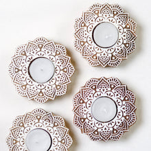 Load image into Gallery viewer, Bloom Carved Block Tealight Holder