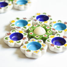 Load image into Gallery viewer, Handcrafted Blue Pottery Tea Light Holders, Light Blue