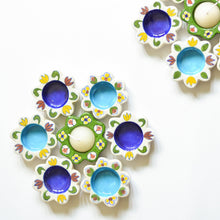 Load image into Gallery viewer, Handcrafted Blue Pottery Tea Light Holders, Distant View