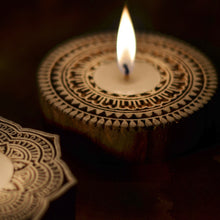 Load image into Gallery viewer, Mandala Carved Block Tealight