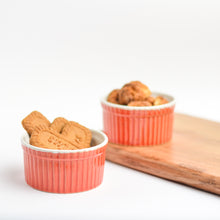 Load image into Gallery viewer, Red ceramic dessert bowl