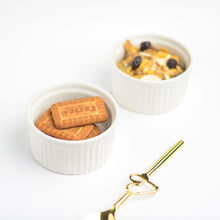 Load image into Gallery viewer, white ceramic dessert bowl
