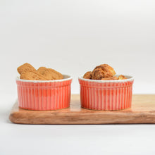 Load image into Gallery viewer, Red ceramic dessert bowl