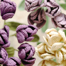 Load image into Gallery viewer, lavender crochet tulips