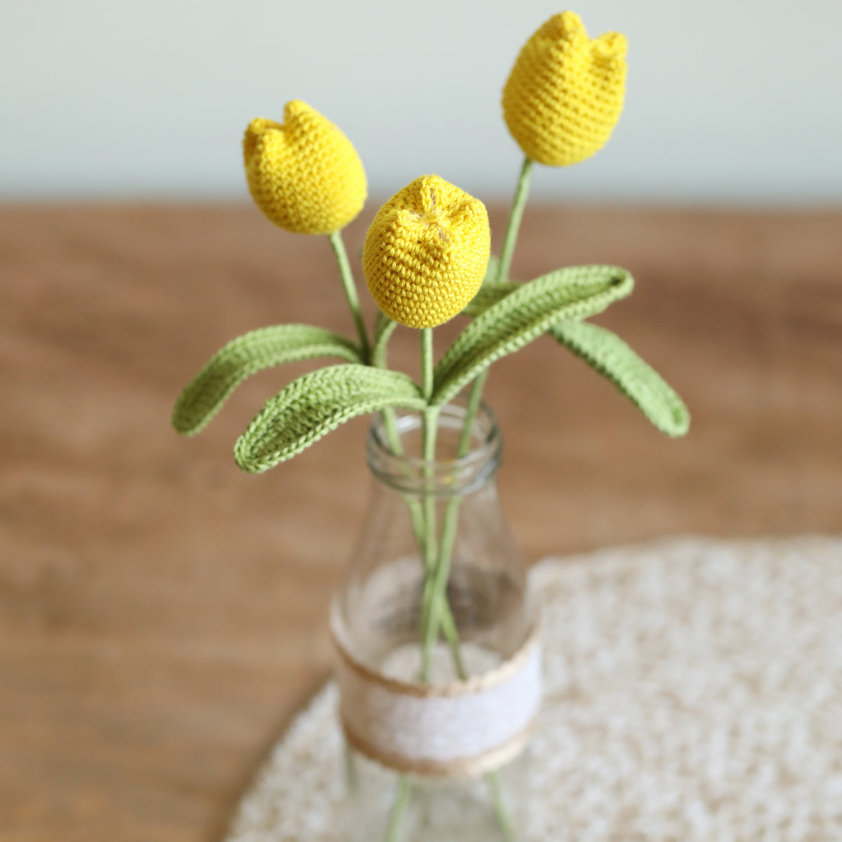 Handmade Crochet Roses & Tulips Flowers