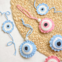 Load image into Gallery viewer, Crochet Evil Eye Charm Lumba