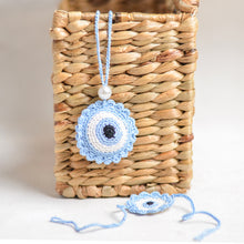 Load image into Gallery viewer, Crochet Evil Eye Charm Lumba
