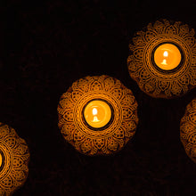 Load image into Gallery viewer, Floral Carved Block Tealight