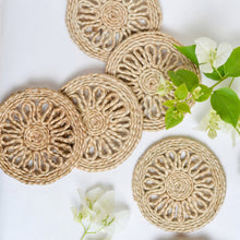 Load image into Gallery viewer, Jute Flower Coaster