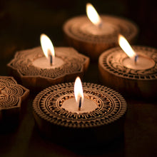 Load image into Gallery viewer, Mandala Carved Block Tealight