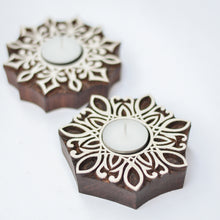 Load image into Gallery viewer, Snow Crystal Tealight Holder(Set of 2)