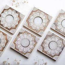 Load image into Gallery viewer, Square Carved Tea-lights (Box of 2)