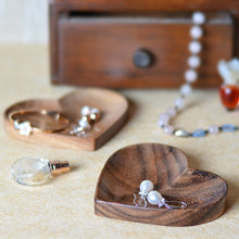 Load image into Gallery viewer, Wooden Heart Dish (Set of Two)