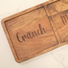 Load image into Gallery viewer, wooden platter with sections
