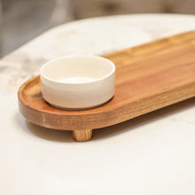 Load image into Gallery viewer, Wooden Serving Board with Round Bowl
