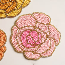 Load image into Gallery viewer, beads flower coaster pink

