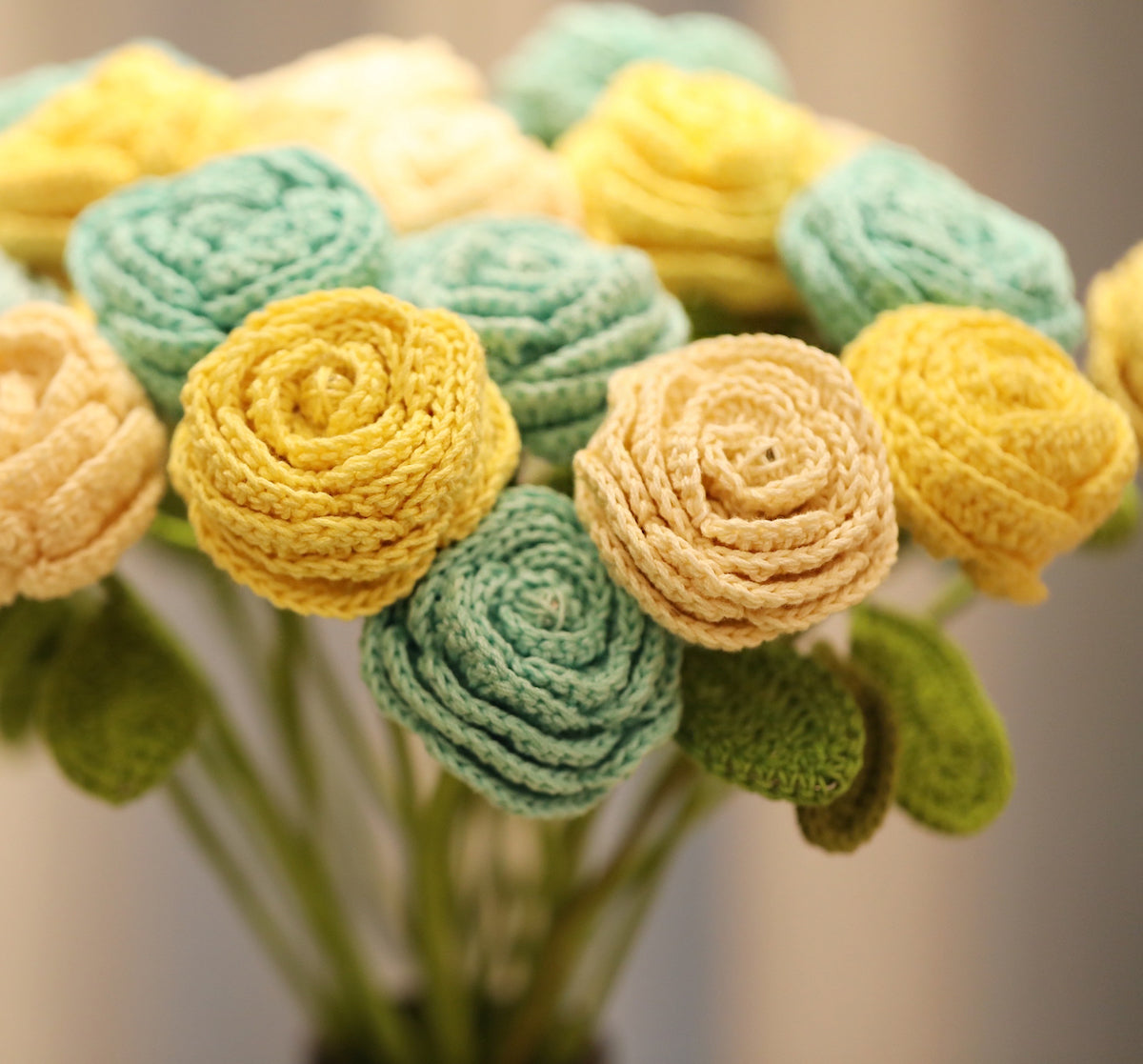 Button Up Roses Crochet Button Roses | Handcrafted Floral Decor | Pastiche by AK