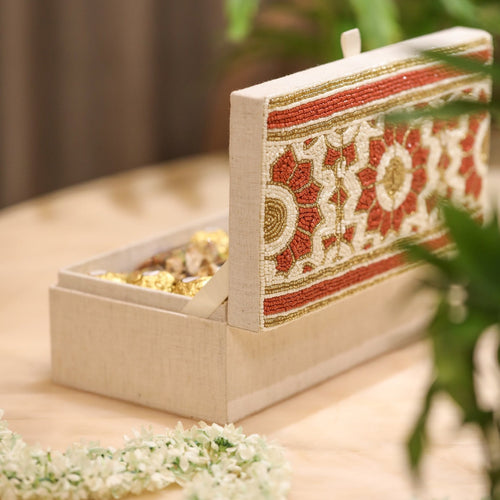 floral beaded box