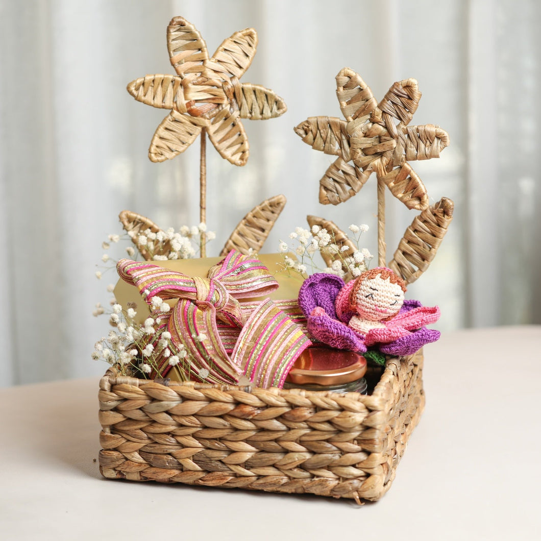 handwoven flower basket