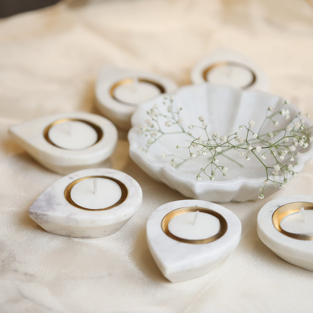 Marble Tea-light Holders