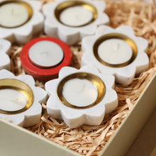 Load image into Gallery viewer, marble tealight rangoli

