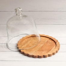 Load image into Gallery viewer, scallop platter with a glass cloche
