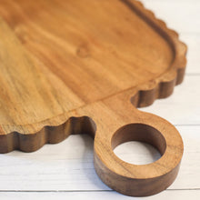 Load image into Gallery viewer, Wooden serving board with handle 
