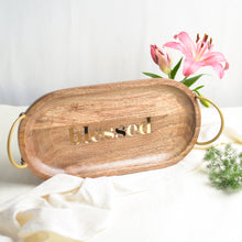 Load image into Gallery viewer, designer wooden tray
