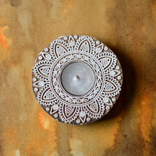 Load image into Gallery viewer, Sunflower Carved Block Tealight
