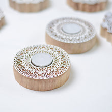 Load image into Gallery viewer, Disc Carved Block Tealight Holder
