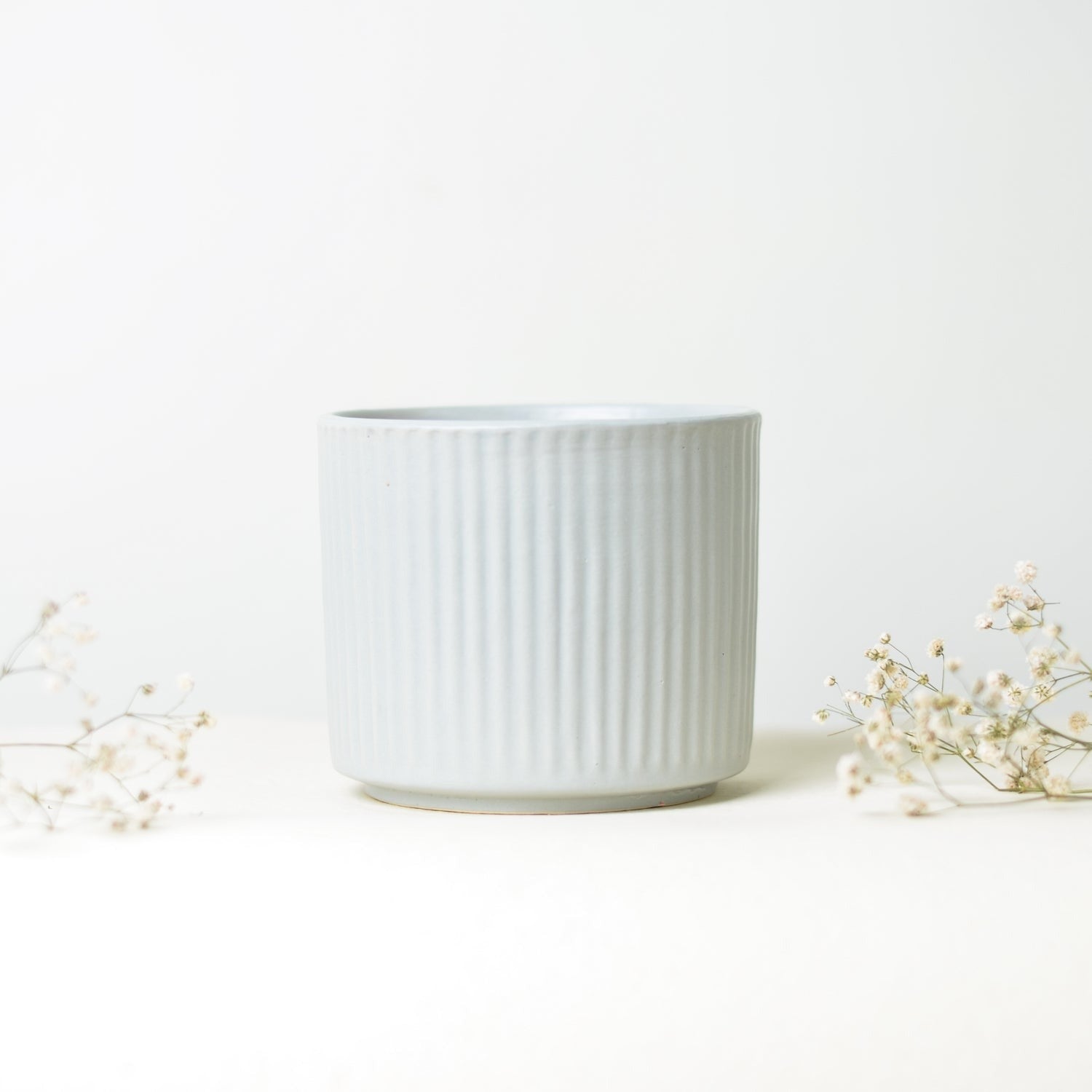 Textured Ribbed Ceramic Pot Ribbed Ceramic Planters | Handcrafted Pots & Planters | Pastiche by AK