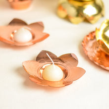 Load image into Gallery viewer, Copper Flower Tealight Holder
