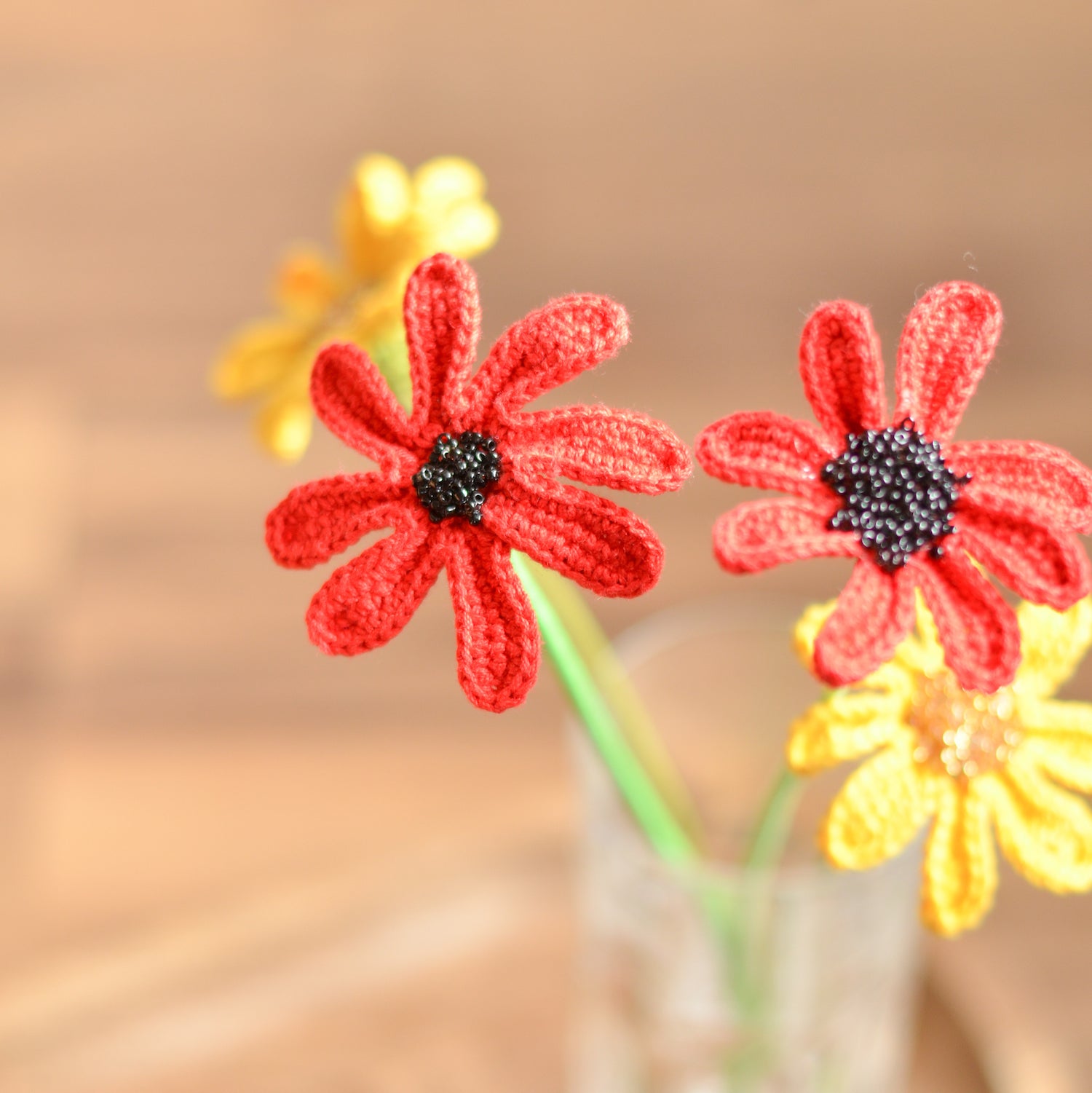 Buy Crochet Daisy Flower, Vibrant Floral Decor