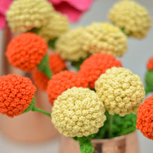 Load image into Gallery viewer, crochet flowers marigold
