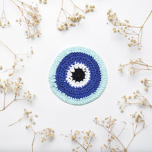 Load image into Gallery viewer, Crochet Evil Eye Coaster Set
